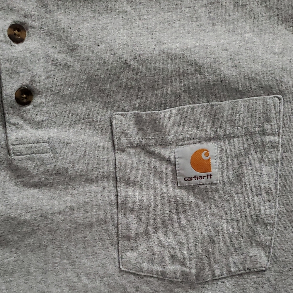 Carhartt Gray Polo Shirt Durable Workwear